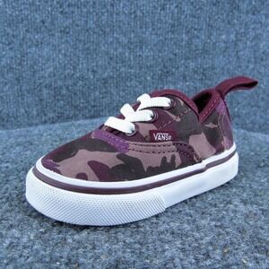 VANS Boys Sneaker Shoes Red Fabric‎ Slip On Size T 4 Medium